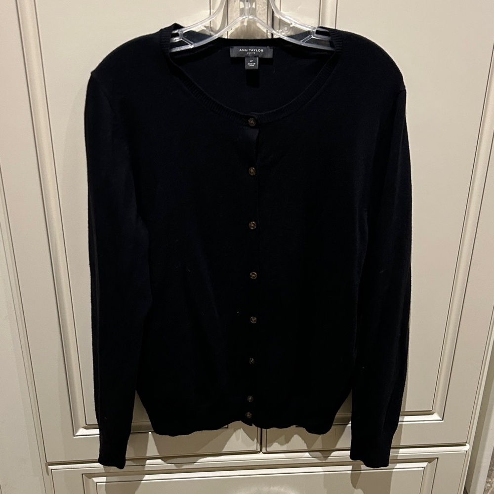 Ann Taylor Black Cardigan Sweater